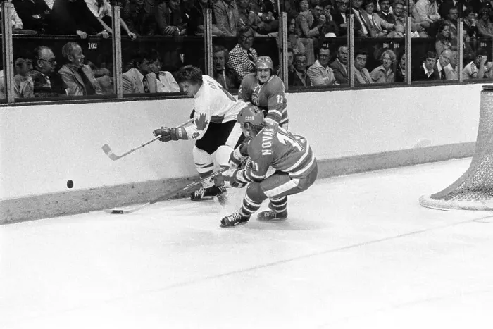 Framed Print : Bobby Orr Being Chased in Hockey Game Framed Print : Bobby Orr Being Chased in Hockey Game