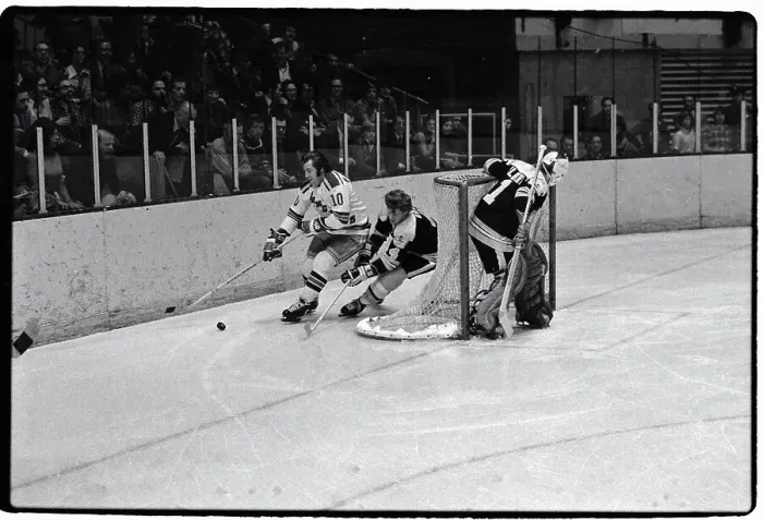 Framed Print : Bobby Orr Checking Opponent in Game