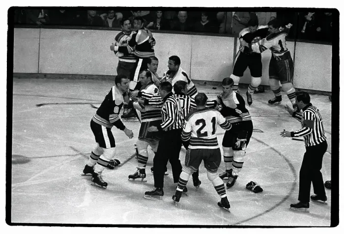 Framed Print : Bobby Orr in Hockey Brawl Framed Print : Bobby Orr in Hockey Brawl