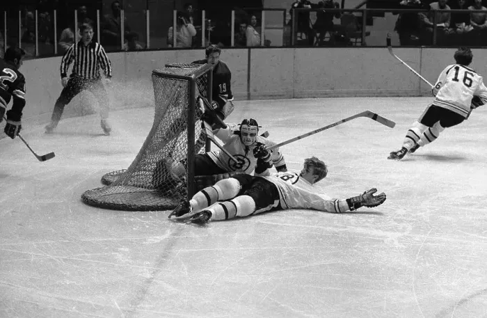 Framed Print : Bobby Orr Stopping Score Attempt Framed Print : Bobby Orr Stopping Score Attempt