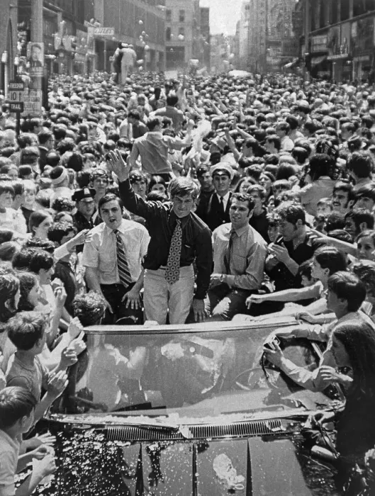 Framed Print : Bobby Orr Waving From Car in Parade Framed Print : Bobby Orr Waving From Car in Parade