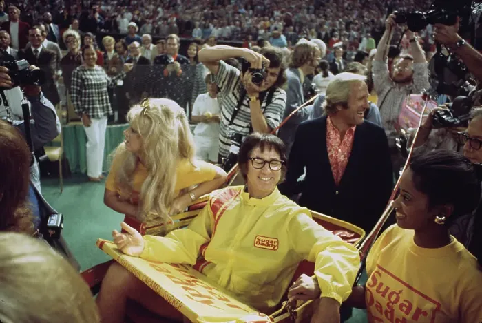 Framed Print : Bobby Riggs Arrives For Battle Of The Sexes Match Framed Print : Bobby Riggs Arrives For Battle Of The Sexes Match