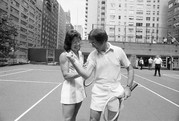 Framed Print : Bobby Riggs and Billie Jean King