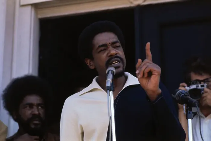 Framed Print : Bobby Seale Speaking at Microphone Framed Print : Bobby Seale Speaking at Microphone
