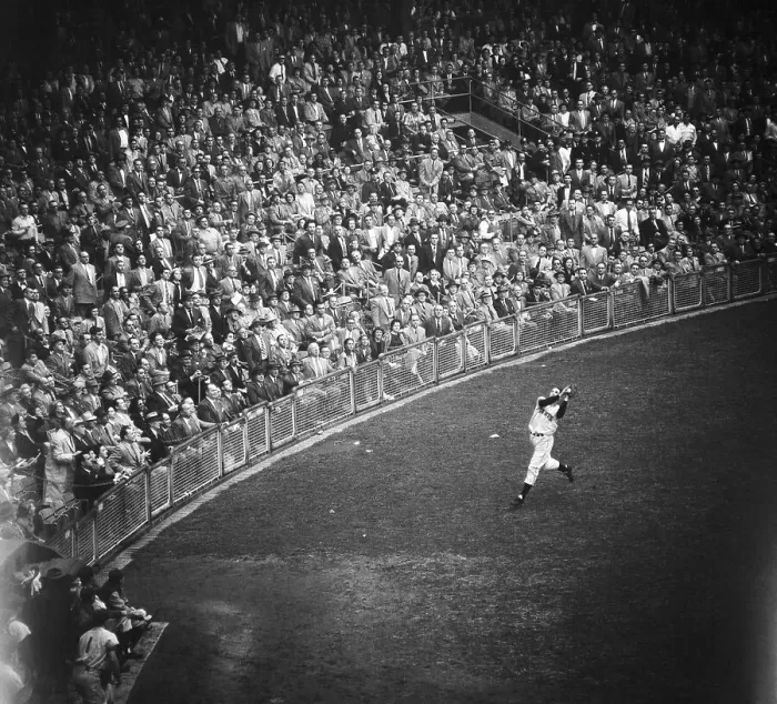 Framed Print : Bobby Thomson Catching Foul Ball Framed Print : Bobby Thomson Catching Foul Ball
