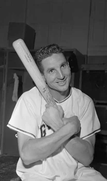 Framed Print : Bobby Thomson Holding Baseball Bat Framed Print : Bobby Thomson Holding Baseball Bat