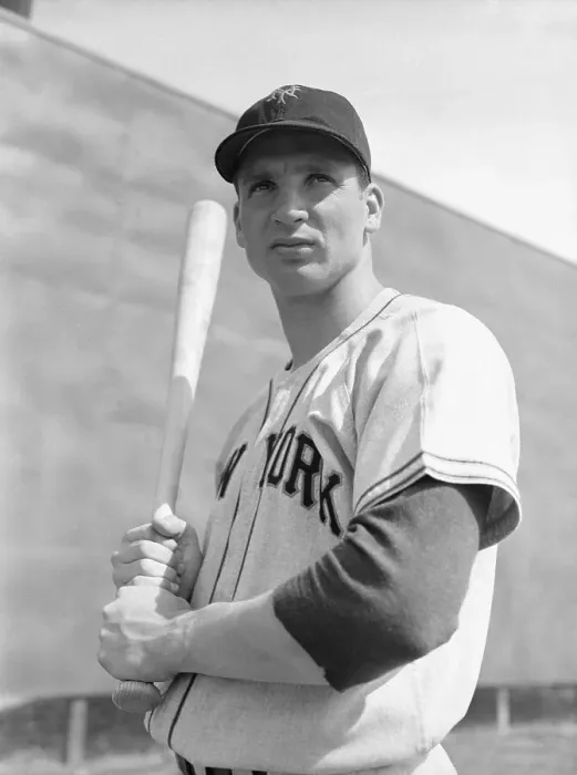 Framed Print : Bobby THomson Posing with Baseball Bat Framed Print : Bobby THomson Posing with Baseball Bat