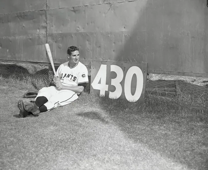 Framed Print : Bobby Thomson Resting in Centerfield Framed Print : Bobby Thomson Resting in Centerfield