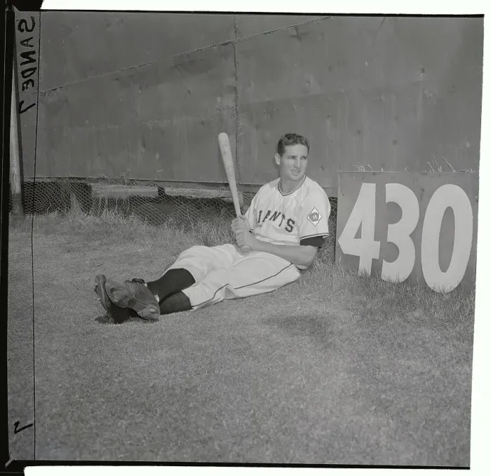Framed Print : Bobby Thomson Sitting on Ground with Baseball Bat Framed Print : Bobby Thomson Sitting on Ground with Baseball Bat