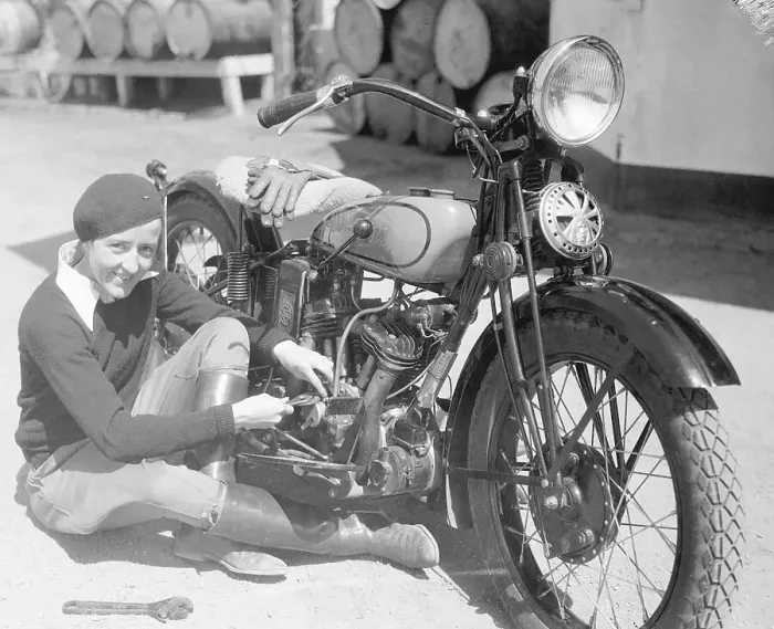 Framed Print : Bobby Trout Repairing Motorcycle Framed Print : Bobby Trout Repairing Motorcycle