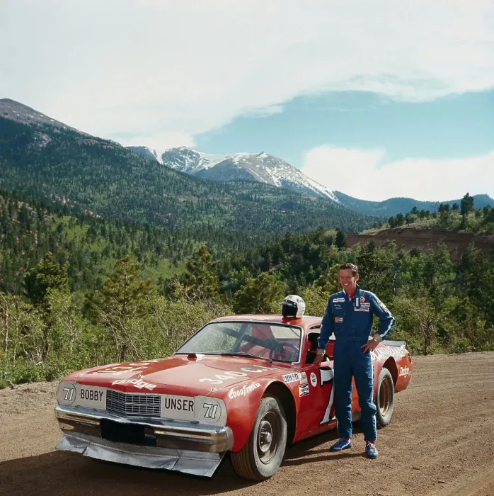 Framed Print : Bobby Unser Standing next to Car Framed Print : Bobby Unser Standing next to Car