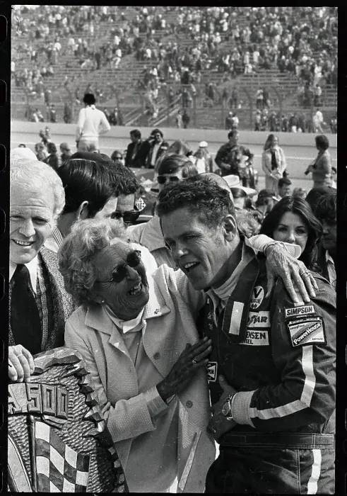 Framed Print : Bobby Unser Waving to Spectators Framed Print : Bobby Unser Waving to Spectators