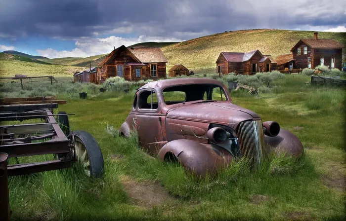 Framed Print : Bodie ghost town relics