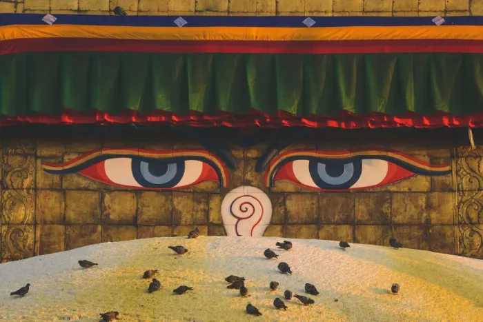 Framed Print : Bodnath Eyes Framed Print : Bodnath Eyes