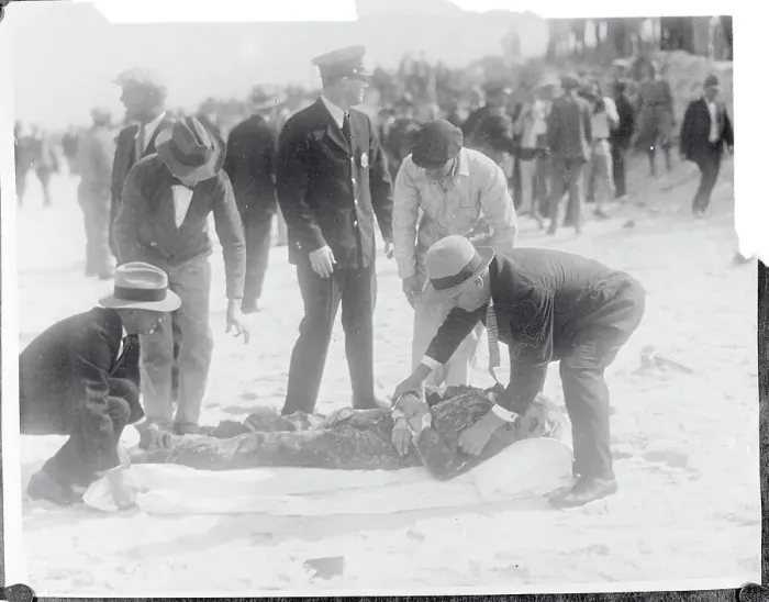 Framed Print : Body of Lee Bible Being Placed on Stretcher Framed Print : Body of Lee Bible Being Placed on Stretcher