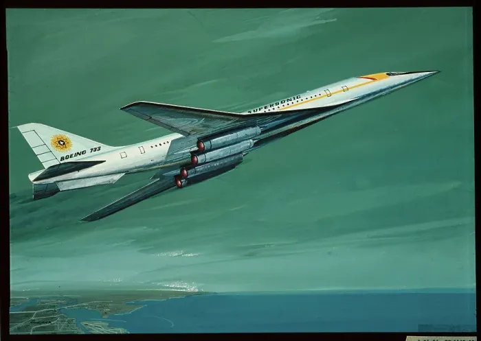 Framed Print : Boeing 733 Supersonic Airliner in Flight Framed Print : Boeing 733 Supersonic Airliner in Flight