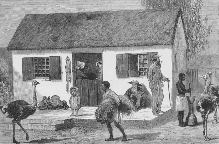 Framed Print : Boer Home. The exterior of a Boer home during the First Boer War or Transvaal Framed Print : Boer Home. The exterior of a Boer home during the First Boer War or Transvaal
