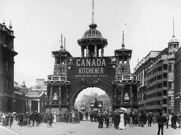 Boer War. 1902: The Canada Arch is redecorated to commemorate Lord Kitcheners return