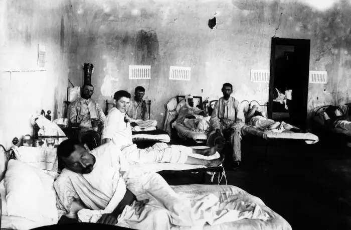 Framed Print : Boer War. circa 1900: Hospital ward run by the German Red Cross Society Framed Print : Boer War. circa 1900: Hospital ward run by the German Red Cross Society