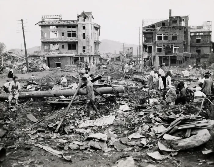 Framed Print : Bomb Damage In Wonsan