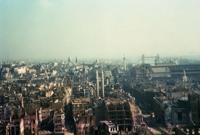 Framed Print : Bomb Site. circa 1940: A heap of rubble and the shell of a house in the Framed Print : Bomb Site. circa 1940: A heap of rubble and the shell of a house in the