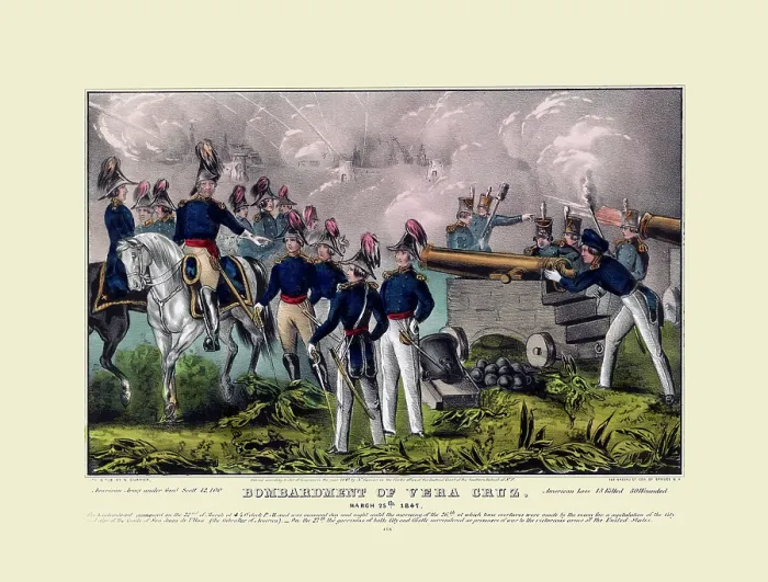 Framed Print : Bombardment of Vera Cruz