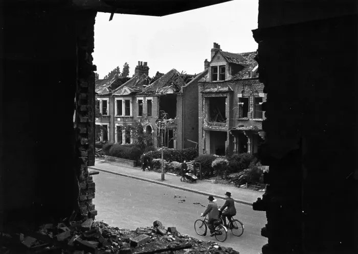 Framed Print : Bombed Homes Framed Print : Bombed Homes