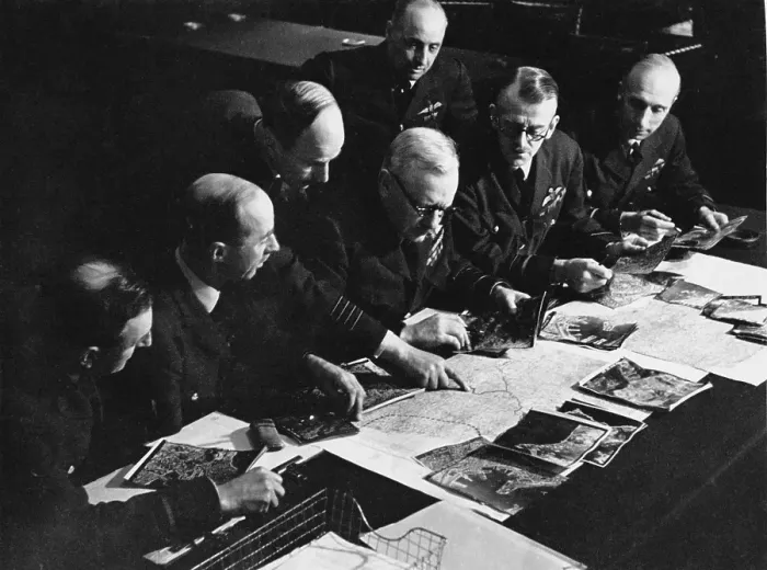 Framed Print : Bomber Harris And Staff