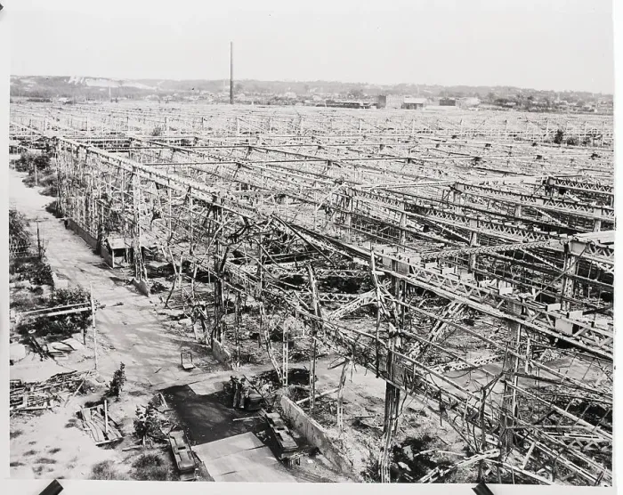 Framed Print : Bomber Out Mitsubishi Aircraft Plant