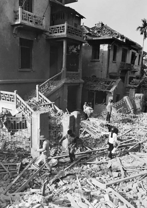 Framed Print : Bombing Ruins In Hanoi Framed Print : Bombing Ruins In Hanoi