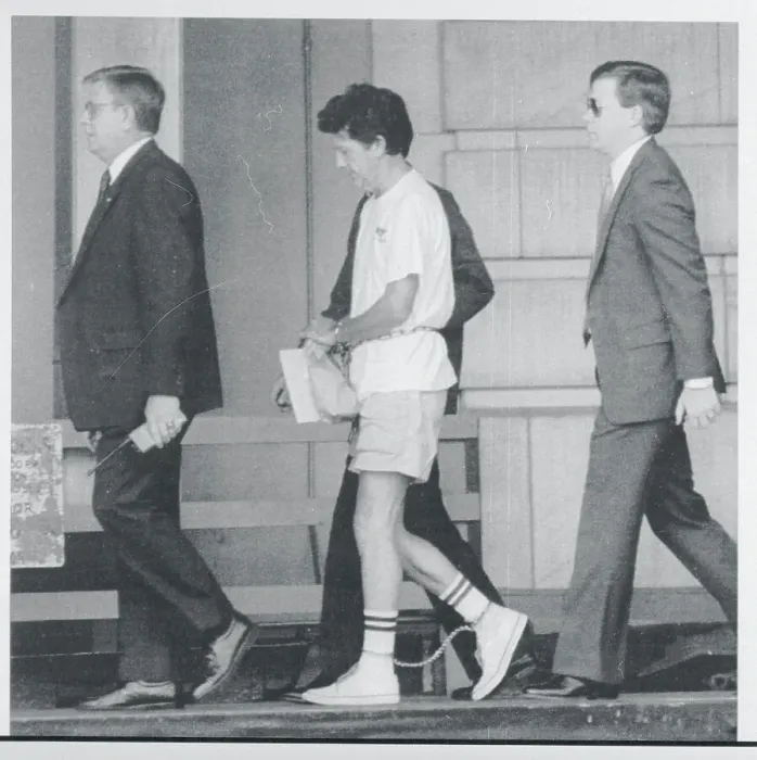 Framed Print : Bombing Suspect Walking With Government Agents to Court Framed Print : Bombing Suspect Walking With Government Agents to Court