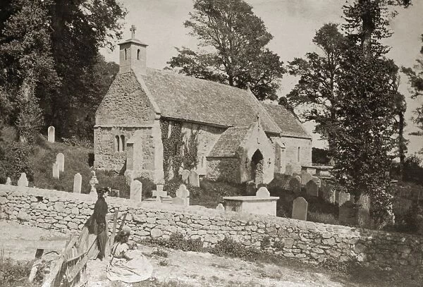 Bonchurch church on the Isle of Wight, circa 1870. (Photo by Hulton Archive / Getty Images)