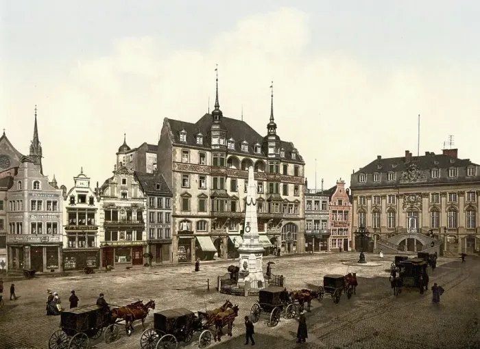 Framed Print : Bonn in North Rhine-Westphalia, Germany, Historic, digitally restored reproduction of a photochromic print from the 1890s Framed Print : Bonn in North Rhine-Westphalia, Germany, Historic, digitally restored reproduction of a photochromic print from the 1890s