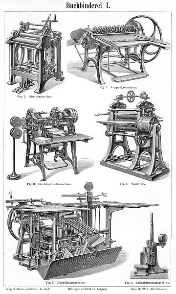 Book binding machines engraving 1895