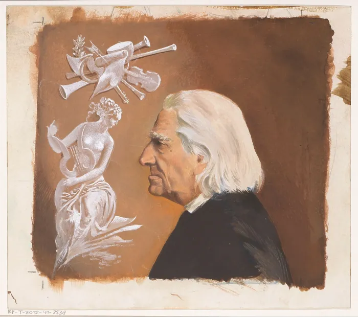 Framed Print : Book Cover Design For 'Frans Liszt. The Life Of A Great Composer' By Jean Rousselot Framed Print : Book Cover Design For 'Frans Liszt. The Life Of A Great Composer' By Jean Rousselot