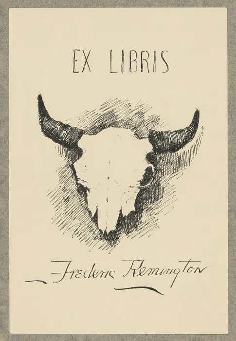 Framed Print : Bookplate of Frederic Remington Framed Print : Bookplate of Frederic Remington