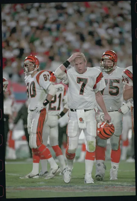 Framed Print : Boomer Esiason Reacting to Play Framed Print : Boomer Esiason Reacting to Play