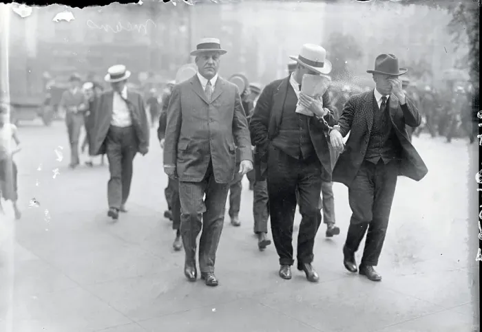 Framed Print : Bootleggers Head for Jail in New York