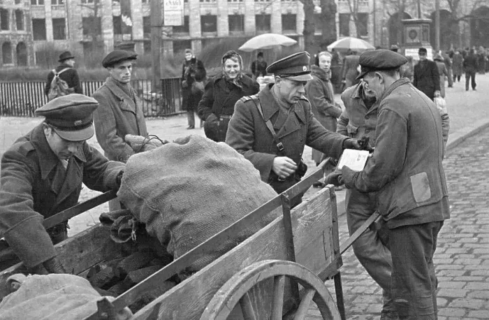 Framed Print : Border Police Search Pushcart