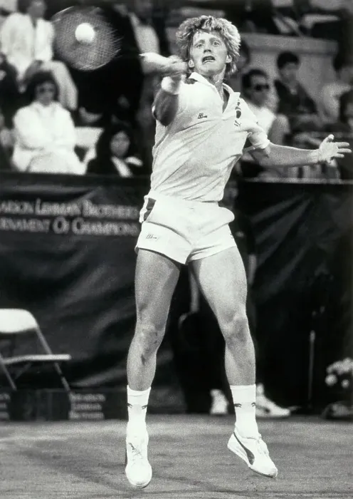 Framed Print : Boris Becker Hitting Return Shot Framed Print : Boris Becker Hitting Return Shot