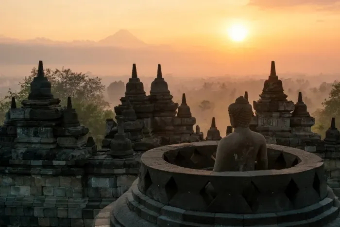 Framed Print : Borobudur Temple, Java - Indonesia Framed Print : Borobudur Temple, Java - Indonesia