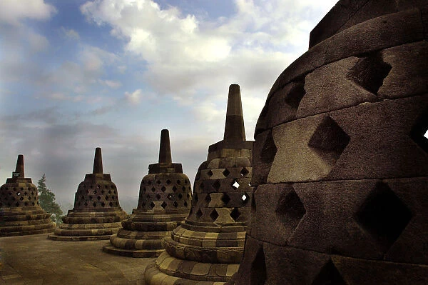 Borobudur, UNESCO heritage site at Jogjakarta, Java, Indonesia