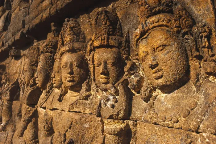 Framed Print : Borobudur carvings Framed Print : Borobudur carvings