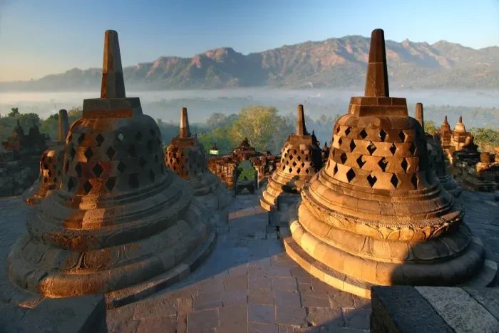 Framed Print : Borobudur after sunrise