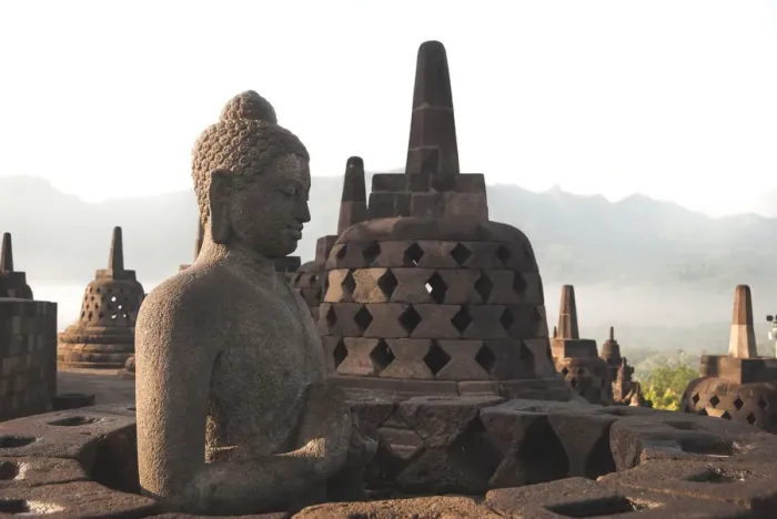 Framed Print : Borobudur temple complex Framed Print : Borobudur temple complex