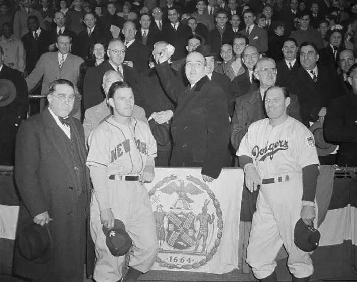 Framed Print : Borough President and New York Baseball Players Framed Print : Borough President and New York Baseball Players