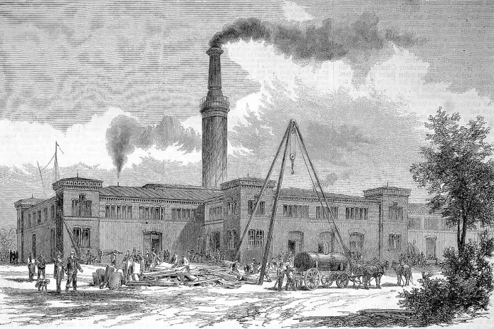 Framed Print : Borsig is a German engineering company, hammer mill, hammer forge or hammer mill, circa 1885, based in Berlin, Germany, Historic, digitally restored reproduction of an original 19th century artwork, exact original date unknown Framed Print : Borsig is a German engineering company, hammer mill, hammer forge or hammer mill, circa 1885, based in Berlin, Germany, Historic, digitally restored reproduction of an original 19th century artwork, exact original date unknown