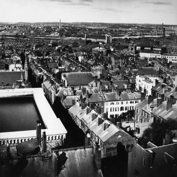Framed Print : Boston. 1859: The city of Boston, Massachusetts, looking north from the State House Framed Print : Boston. 1859: The city of Boston, Massachusetts, looking north from the State House