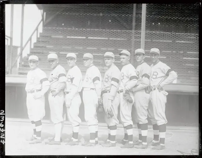 Framed Print : Boston Braves Teammates Posing for Camera Framed Print : Boston Braves Teammates Posing for Camera