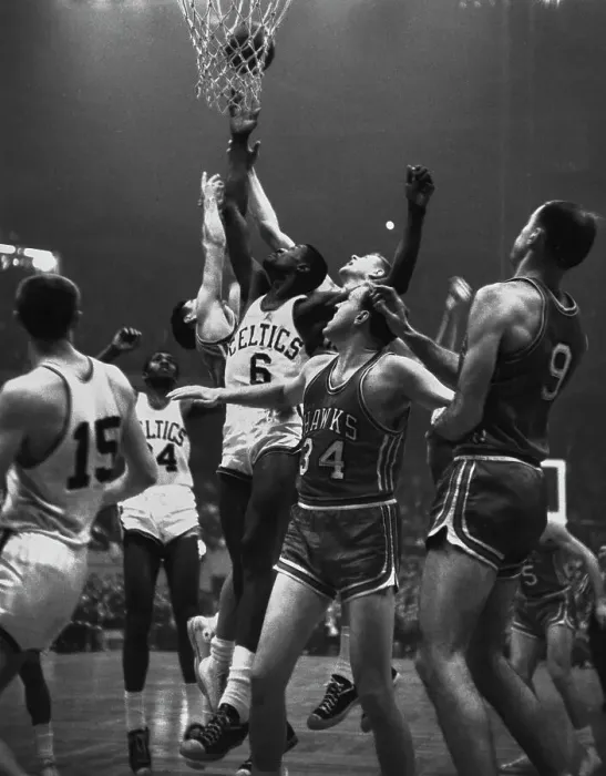 Framed Print : Boston Celtics Vs St Louis Hawks Framed Print : Boston Celtics Vs St Louis Hawks